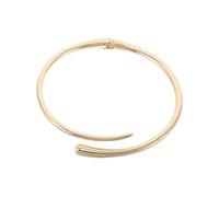 LIGIGWASH Collier Ras-du-cou Métal Lisse Doré Ouverture à Ressort Ajustable Style Punk Pour Femmes Manchette Été Élégante Polyvalente