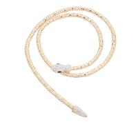 LIGIGWASH Collier Serpent Magnétique à Pendentif Doré Design Minimaliste Unique Choker Réglable pour Femmes Élégant pour Soirée Halloween et Club