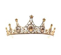 LIGIGWASH Couronne de Mariage Baroque Rétro en Métal Doré Ajouré, Tiare de Mariée Élégante pour Femmes et Demoiselles D’honneur, Accessoire de Coiffure Chic pour Cérémonie et Fête