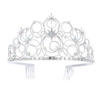 LIGIGWASH Couronne Étoile avec Peignes Mariée Étincelant pour Fêtes Anniversaire Spectacles et Cérémonies