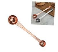 LIGIGWASH Cuillère à Mesurer Double Embout Acier Inoxydable Balance Précise Ustensile de Cuisine Antirouille Rose Doré pour Pâtisserie et Cuisine à