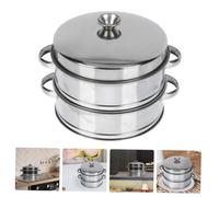 LIGIGWASH Cuiseur Vapeur Inox avec Couvercle Panier Vapeur Multi-usage pour Légumes Dim Sum et Buns Ustensile Cuisine Empilable pour Maison et Restaurant