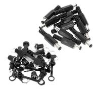 LIGIGWASH Ensemble de Fiches DC 36 Pièces avec Connecteurs 55 X 25 MM et Capuchons Étanches Adaptateur Connecteur Audio Compatible Équipements Audio et Électronique Kit de Réparation et