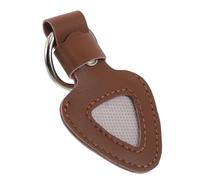 LIGIGWASH Étui Compact Porte-médiators en Cuir PU Marron Anneau Porte-clés, Organisateur Léger et Robuste pour Guitare, Pochette de Rangement Pratique pour Concerts et Répétitions