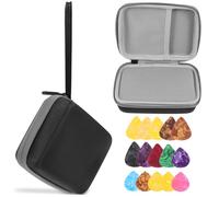 LIGIGWASH Étui de Rangement pour Médiators de Guitare avec Boîtier Robuste et Fermeture Éclair Lisse Accessoire Pratique pour Organiser et Protéger Les Plectres Couleur Couleur Aléatoire