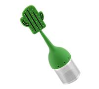 LIGIGWASH Filtre à Thé Silicone Forme de Cactus Infuseur à Thé Acier Inoxydable Filtre à Mailles Fines Accessoire Maison et Bureau Facile à Nettoyer et Réutilisable