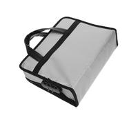 LIGIGWASH Fireproof Briefcase with Locks for Business Travel Handheld Document Organizer Bag Fiberglass Construction Lightweight Portable Design for Office Meetings and Personal Use