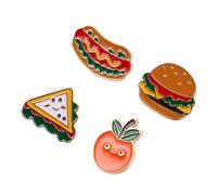 LIGIGWASH Hamburger Hot-Dog Sandwich et Frites - Badges Amusants et Miniatures Accessoires pour Vêtements Paquet et Chapeaux - Usage Quotidien et Fêtes