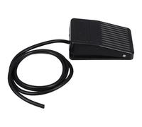 LIGIGWASH Interrupteur à Pied Industriel Tfs-01 avec Boîtier Plastique Robuste, Câble 1 Mètre, Point Argenté, Pédale Antidérapante pour Machine Industrielle, Commande Manuelle Sécurisée,