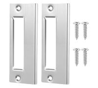 LIGIGWASH Kit de Renforcement de Porte D'entrée 2pcs Plaques de Gâche en Acier Inoxydable Argenté Facile à Installer pour Usage Résidentiel et Cadres Commerciaux