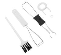 LIGIGWASH Kit Extracteur de Touches Clavier Mécanique 5 Pièces Blanc en Métal avec Brosse de Nettoyage et Outil D’Entretien Ergonomique, Accessoire Portable Compatible pour Réparation