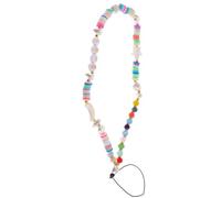 LIGIGWASH Lanière de Téléphone Perlée avec Charme Lune et Étoile Bracelet Portable Anti-perte Léger et Tour de Cou Polyvalent pour Smartphone et Appareil Photo