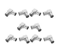 LIGIGWASH Lot de 10 Adaptateurs De Support D'Antenne Connecteurs De Câble Satellite Embouts De Câble Coaxial Kit De Connecteurs pour Convertir Un Téléviseur Classique en Smart TV