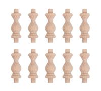 LIGIGWASH Lot de 10 Balustres en Bois Brut 75 X 18 Mm Poteaux Décoratifs Romains pour Rambarde D'escalier, Projets de Décoration Bois DIY, Balustres Intérieurs pour Garde-Corps et