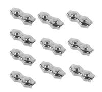 LIGIGWASH Lot de 10 Clips Câbles Duplex M4 en Acier Inoxydable, Pince de Tension pour Câbles Métalliques, Clips Robustes pour Fixation Sécurisée en Extérieur, Accessoires