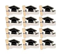 LIGIGWASH Lot de 12 épinglettes de remise de diplômes : Cadeaux de fin d'études 2026 (chapeau de diplômé) pour les fêtes de fin d'études secondaires et supérieures - Ensemble