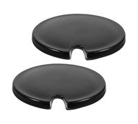 LIGIGWASH Lot de 2 Couvercles en Céramique Noirs pour Mug Diamètre Intérieur 77 CM Couvercles Anti-Poussière avec Encoche pour Tasse à Thé Réutilisables Usage Maison Bureau et Extérieur