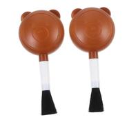 LIGIGWASH Lot de 2 Souffleurs à Air en Plastique Brosse Douce Marron, Pompe à Bulbe Compacte pour Nettoyage Lentilles Appareil Photo, Dépoussiérage Précis et Entretien Équipement Électronique