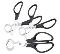 LIGIGWASH Lot de 3 Ciseaux à Coquille d'Œuf de Caille en Acier Inoxydable Noir Petit Coupe-Œufs Ergonomique Poignée Antidérapante Ustensiles Cuisine Pratiques pour Ouvrir Œufs et Œufs de