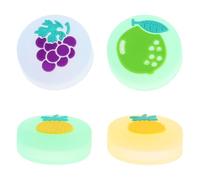 LIGIGWASH Lot de 4 Capuchons Joystick en Silicone Phosphorescents, Motifs Fruits, Grips Ergonomiques pour Manette Switch, Accessoires de Remplacement pour Jeux Vidéo, Confort et Précision
