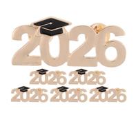 LIGIGWASH Lot de 6 insignes de remise de diplômes - Broche de fin d'études 2026 - Insigne commémoratif pour la 2026, à porter sur un sac à dos ou à offrir aux diplômés et aux enseignants -