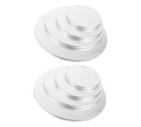 LIGIGWASH Lot De 8 Bases À Gâteau Rondes En Carton Pour Mousse Pour Pâtisserie Pizza Dessert Plateaux À Gâteaux Support À Gâteaux Papier Ondulé Argenté