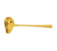 LIGIGWASH Louche à Sauce Acier Inoxydable Doré Cuillère pour Salade et Sauce avec Bec Verseur Canard Ustensile de Cuisine Robuste et Élégant pour Usage Domestique