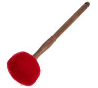 LIGIGWASH Maillet en Laine Feutrée Rouge Moyen pour Bol Chantant Bouddhiste Bâton de Percussion en Bois Naturel Accessoire Solide pour Contemplation et Thérapie Sonore