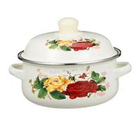 LIGIGWASH Marmite Émaillée Double Anse Cocotte Multifonctionnelle Résistante Compatible Gaz et Électrique pour Cuisine Maison