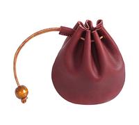 LIGIGWASH Mini Porte-Monnaie en Cuir Vintage Bourse Multifonction Femme Paquet à Main Voyage Léger Compact Couleur Fougueux Rouge Craie