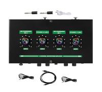 LIGIGWASH Mixeur Micro USB Portable à Double Entrée avec Effet Vocal et Bouton Mute Amplificateur Compact avec Câbles pour Streaming Karaoké et Conférences