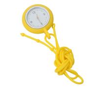 LIGIGWASH Montre Infirmière Suspendue Ronde en Silicone Jaune Montre à Quartz Petite pour Femme à Porter Autour du Cou pour Surveillance Médicale Cadrant Aléatoire