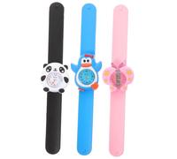 LIGIGWASH Montre pour Garçon Et Filles Bracelet en Silicone Coloré Montre à Tapoter Garçon Fille Présent Scolaire Éducative Lot De 3 Pièces