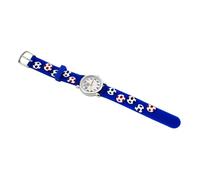 LIGIGWASH Montre pour Garçon Et Filles Football 3D Garçon Fille Bleu Modèle N°3 Silicone Étanche Surveillance Sécurisée Usage Quotidien Taille Ajustable