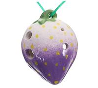 LIGIGWASH Ocarina Céramique Forme Fraise pour Débutants Instrument de Pratique Portable Matériau Couleur Aléatoire Couleur Aléatoire