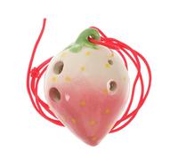 LIGIGWASH Ocarina Forme de Fraise pour Débutants Instrument à Vent Pratique Solide et Résistant pour Apprentissage et Performances Musicales Couleur Aléatoire