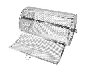 LIGIGWASH Panier à Rôtir Gril INOX 304 pour Four Électrique et Barbecue, Cage Rotative Multifonction pour Cuisson Uniforme de Noix et Poulet Rôti en Plein Air
