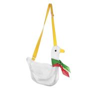 LIGIGWASH Paquet à Dos de Canard Blanc en Nylon, Paquet à Bandoulière Mignon et Doux, pour Garçon et Filles, Style Dessin Animé Adorable et Simulation Réaliste