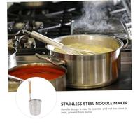 LIGIGWASH Passoire à Nouilles Acier Inoxydable avec Manche Brûlure et Crochet Égouttoir pour Cuisson Chinoise Panier de Cuisson Polyvalent pour Cuisine et Restaurant