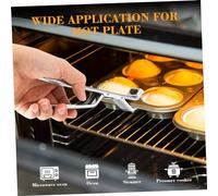 LIGIGWASH Pince de Cuisine Acier Inoxydable Antidérapante Clip Bol Brûlure Réutilisable Poignée Abs Isolante Accessoire Pratique pour Maintien Plaque Chaude et Bols