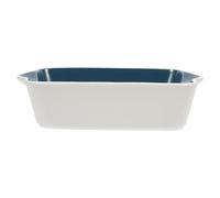 LIGIGWASH Plat à Four Céramique Bicolore avec Double Poignée Plat de Cuisson Lourd et Résistant pour Gratins et Fromages Design Antidérapant et Décoratif pour Cuisine et Table