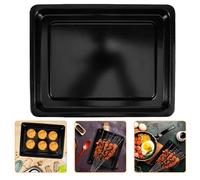 LIGIGWASH Plat à Four Émaillé Noir Brillant 310240, Plaque de Cuisson Rectangulaire en Émail, Moule à Pâtisserie Polyvalent, Résistant Haute Température, pour Barbecue Extérieur