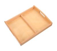 LIGIGWASH Plateau de Hêtre avec Poignées Plateau Sensoriel et Éducatif pour Maternelle Multifonction pour Activités Manuelles Organisation et