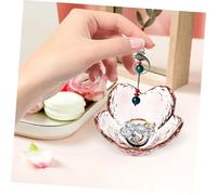 LIGIGWASH Plateau Décoratif Verre avec Petit Bol Multifonction pour Bijoux Bonbons et Bagues Support Élégant pour Bureau et Événements