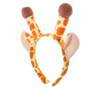 LIGIGWASH Plush Giraffe Horn Headband With Ears Lightweight Animal Headband For Women Unique Jungle Costume Accessory For Party And Travel