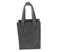 LIGIGWASH Pochette de Rangement pour Bouteille de Vin en Feutre Gris Design Élégant et Simple pour 2 Bouteilles pour Transport Lors de Voyages 24x18x8,5 Cm