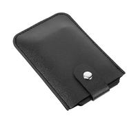 LIGIGWASH Porte-Cartes Fin en PU Compact pour Femme, Portefeuille Petit Format Multifentes, Organiseur Carte Crédit Adapté Bureau et Voyages, Couleur Noire