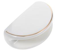 LIGIGWASH Porte-Serviettes en Céramique Bord Doré Présentoir Vertical pour Serviettes en Papier Grand Porte-Serviettes pour Tables Accessoire Cuisine Pratique pour Restaurant et Maison