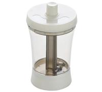 LIGIGWASH Pot à Sel à Poussoir en Verre Blanc 150 Ml - Boîte à Épices Cuisine Pratique sans Fuite, Distributeur Doseur de Sel pour Assaisonnement Précis, Ustensile Léger et Portable Cuisine