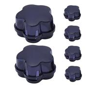 LIGIGWASH Protège-boutons Cuisinière à Gaz Sécurité Garçon et Filles, Lot de 6, Silicone Résistant Haute Température Bleu Foncé, Couvre-interrupteurs Anti-huile Cuisine Familiale Bébé